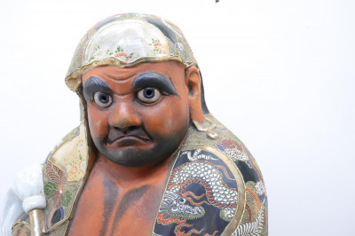 Standing Daruma Ceramic Figure