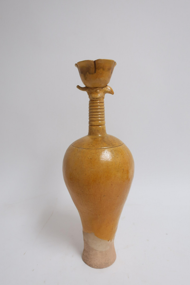 Liao Dynasty Amber Glazed Funerary Vase &amp; Bowls