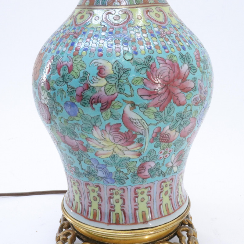 Canton Export Vase as Lamp