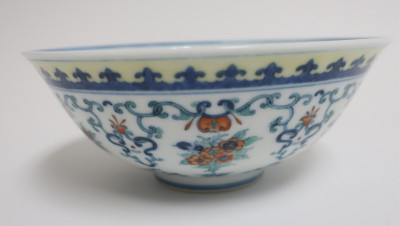 Image for Lot Duocai Floral Bowl with Yongzheng Mark