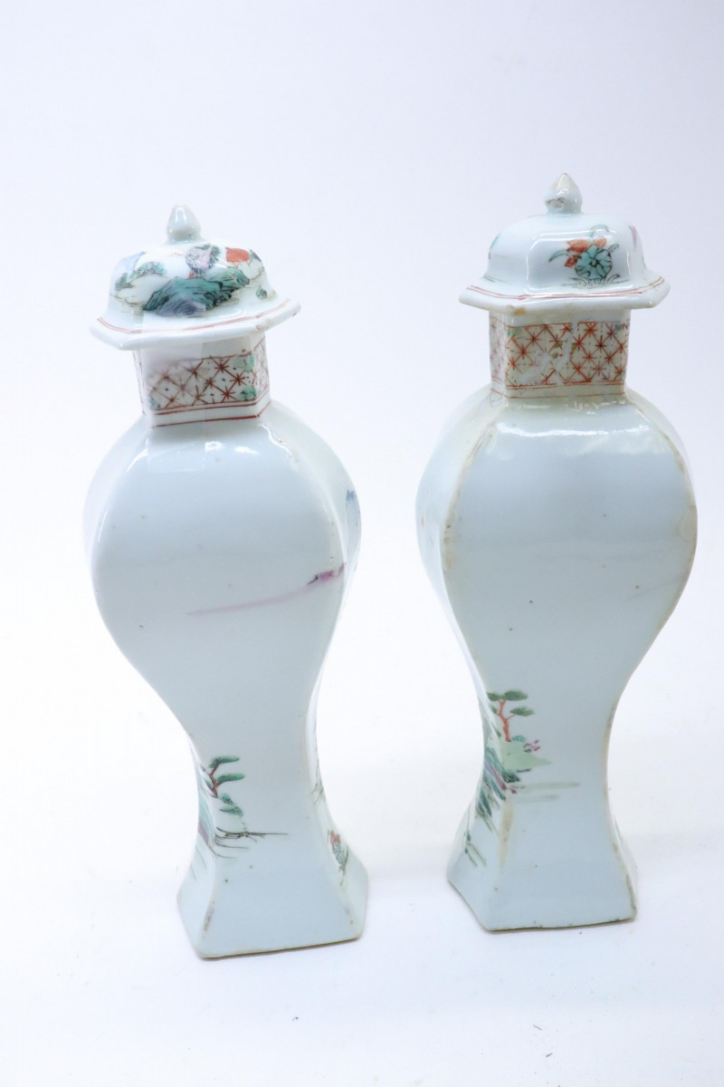 2 Prs. Chinese Vases, one Lowesoft