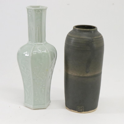 Asian Ceramics; Chinese Robin's Egg Blue Vase