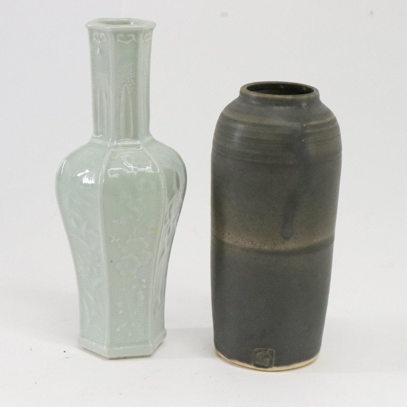 Asian Ceramics; Chinese Robin's Egg Blue Vase