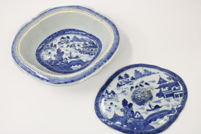 Two Willow Pattern Oblong Tureens