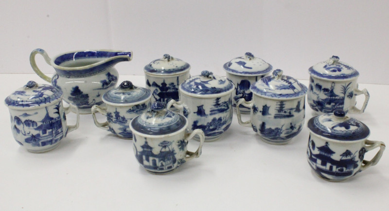Collection of 9 Covered Teacups