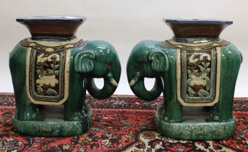 Pr Chinese Style Ceramic Elephant Garden Stools