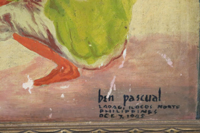 Ben Pasqual - Cockfight, 1945, O/C