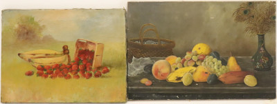 Image for Lot 2 19th C. Still Life Paintings of Fruit, O/C
