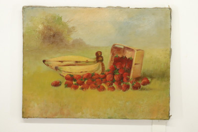 2 19th C. Still Life Paintings of Fruit, O/C