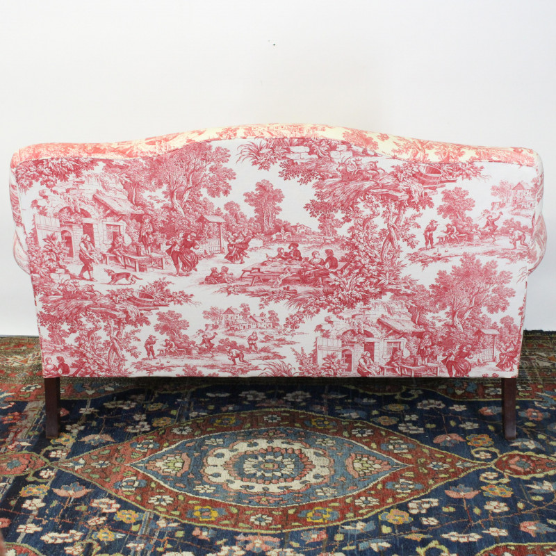 Queen Anne Style Upholstered Loveseat