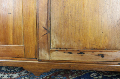 Colonial Style Walnut Cabinet on Cabinet