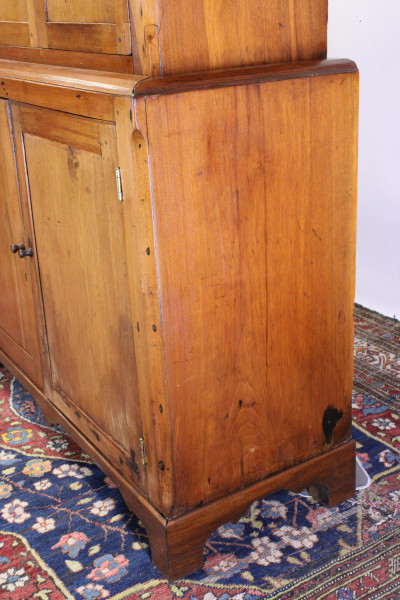 Colonial Style Walnut Cabinet on Cabinet