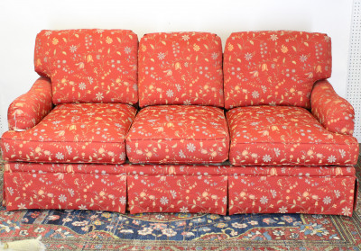 Image for Lot Contemporary Upholstered Silk Sofa, Ceritos
