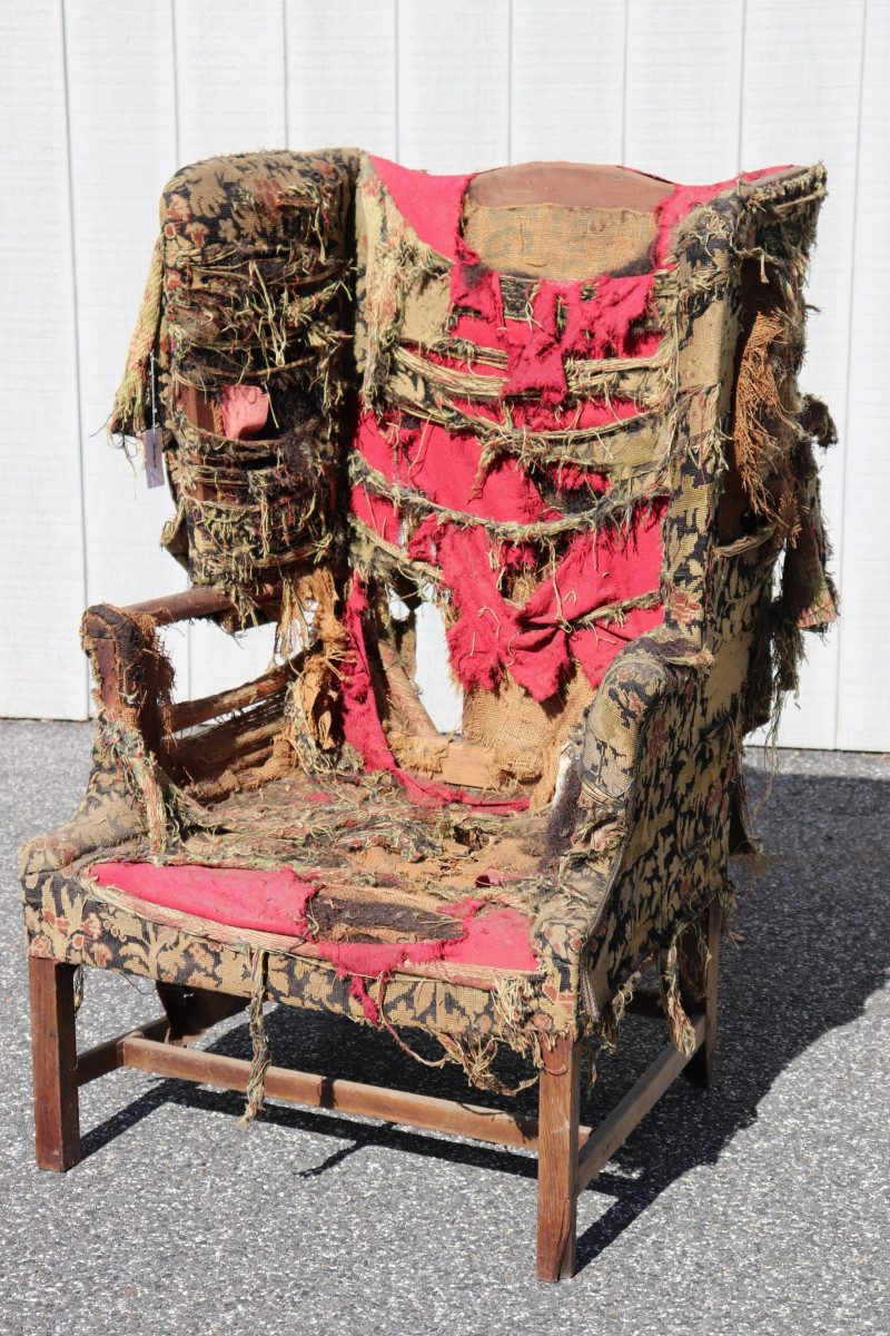 18th C. American Mahogany Wing Chair