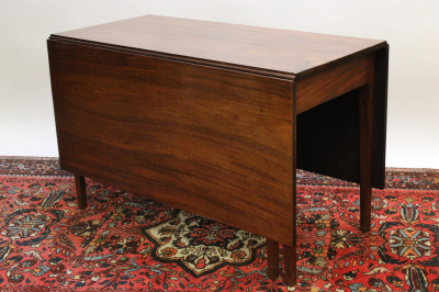Image for Lot 19th C. Mahogany Drop Leaf Dining Table