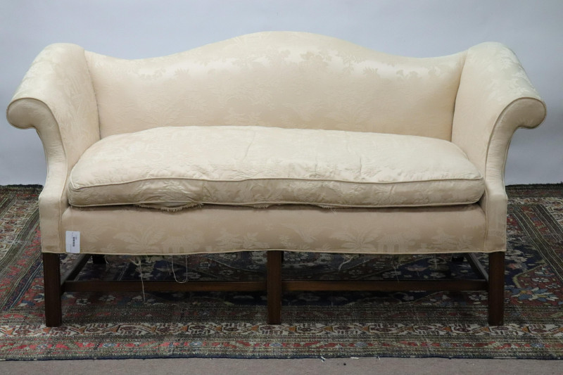 18th C. English Chippendale Camel Back Sofa