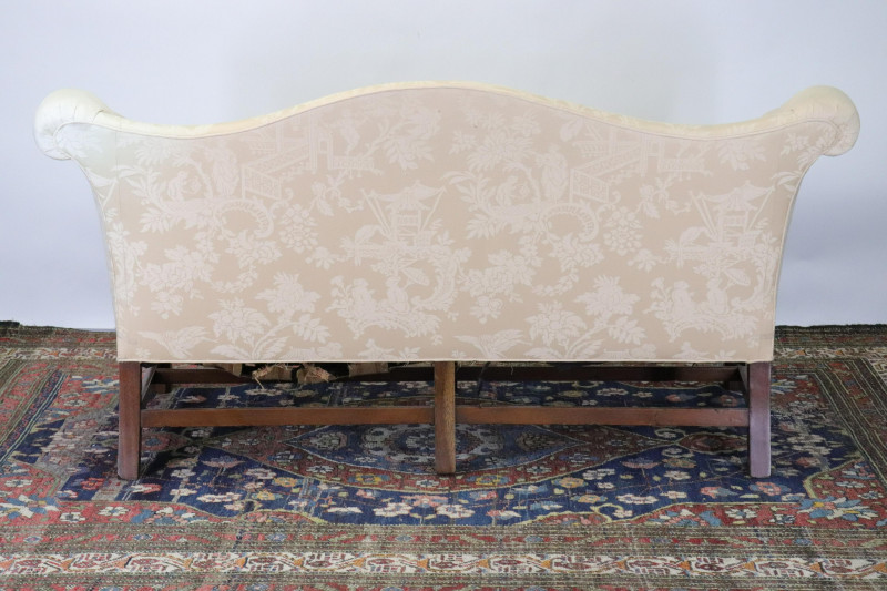 18th C. English Chippendale Camel Back Sofa