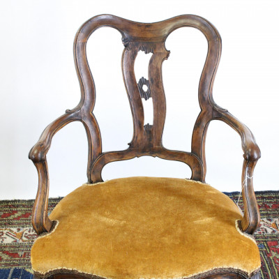 3 French Fruitwood Chairs, 19th C., Pr. Louis XV