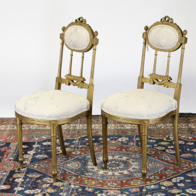 Pair Louis XVI Style Ballroom Chairs