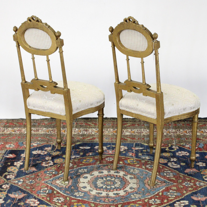 Pair Louis XVI Style Ballroom Chairs