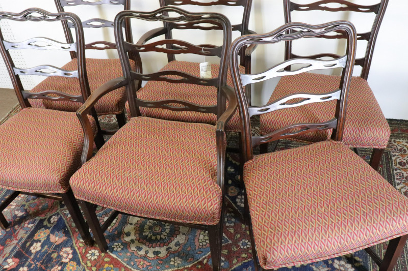6 Georgian Style Mahogany Chairs, L 19-E 20