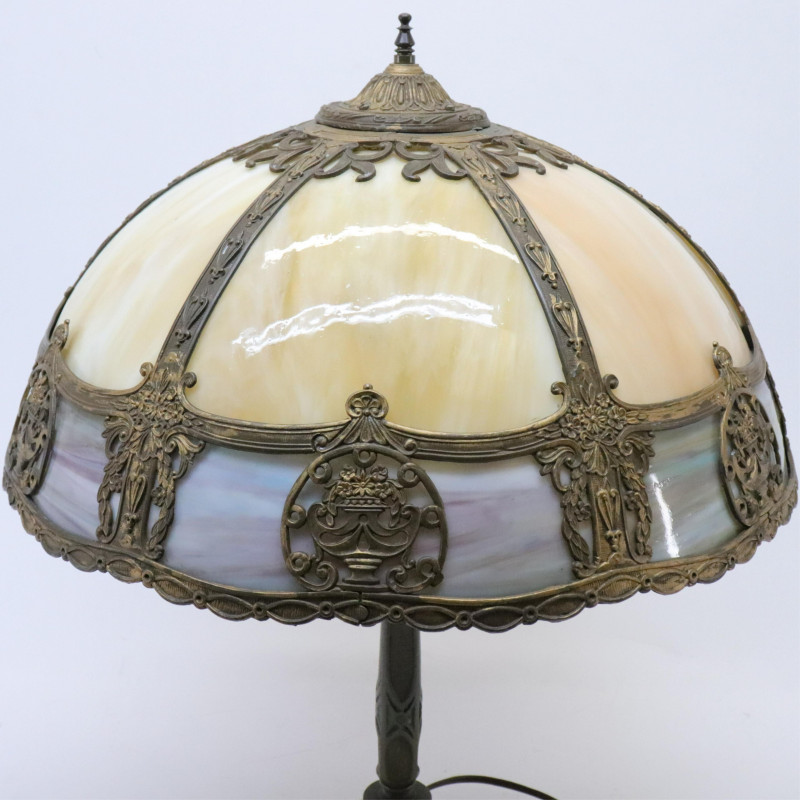 Bradley and Hubbard Metal/Glass Table Lamp
