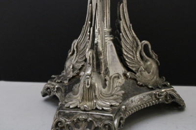 Victorian Silverplate &amp; Etched Glass Epergne, 19C.
