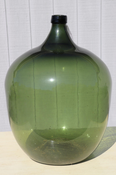 Image for Lot Blown Green Glass Bottle