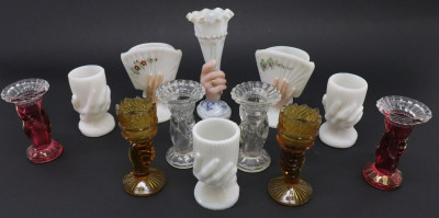 Image for Lot 12 Small Glass Hand Vases