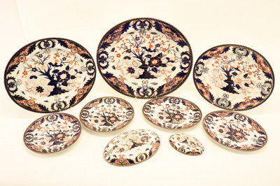 Image for Lot 9 Derby Porcelain Imari Table Wares, Late 19th C.