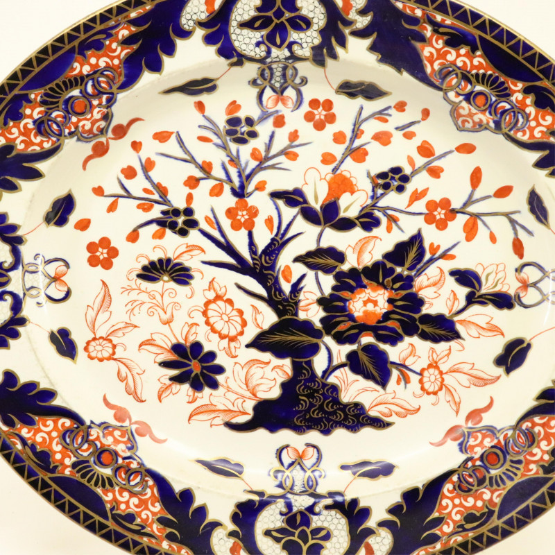 9 Derby Porcelain Imari Table Wares, Late 19th C.