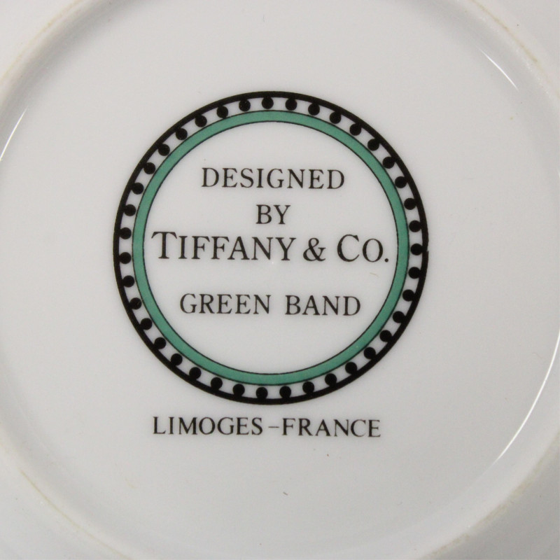 Tiffany/Limoges Dinner Svc., Green Band