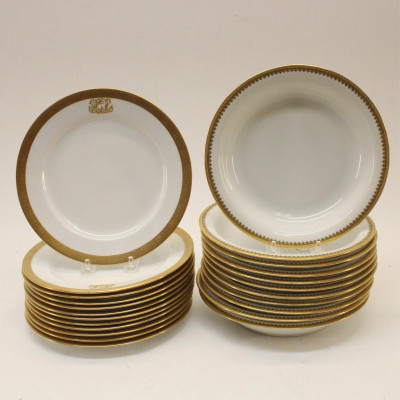 Image for Lot 20 Gold Rimmed Plates, Lenox/Tiffany, Limoges