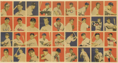 Image for Lot 1949 Bowman Baseball Card Uncut Sheet
