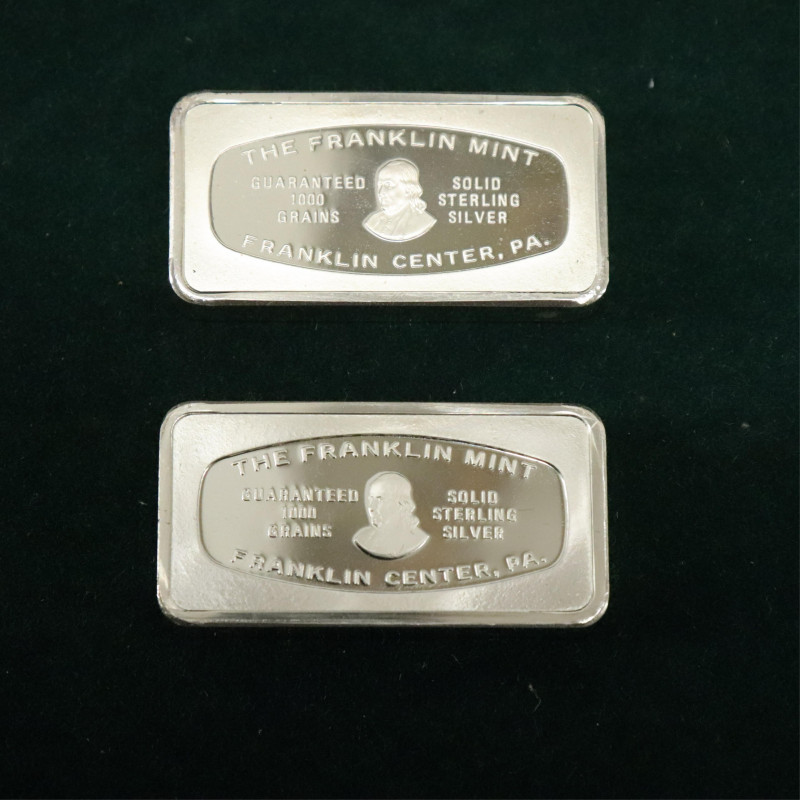 Franklin Mint Regular Ed. Sterling Silver Ingots