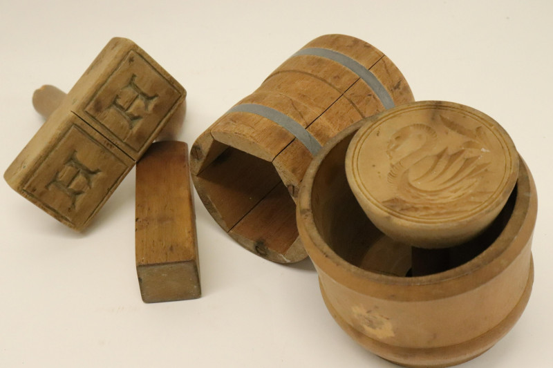 Group of 12 Wooden Butter Molds
