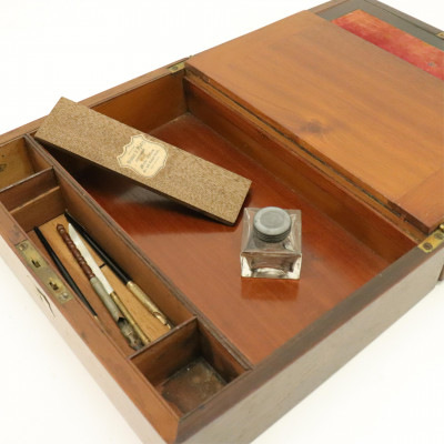 Skinner &amp; Sperry Lap Desk; Concave Lid Tea Caddy