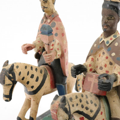 The Three Wise Men on Horseback, Wood