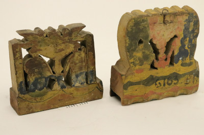 Pair Spanish Colonial Bookends &amp; Group, 17/18 C.