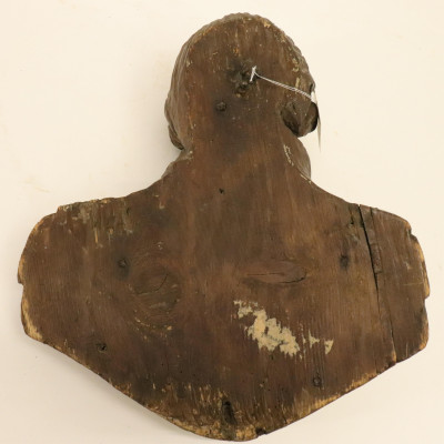 Carved Wood Bust, poss. Washington, 19th C.