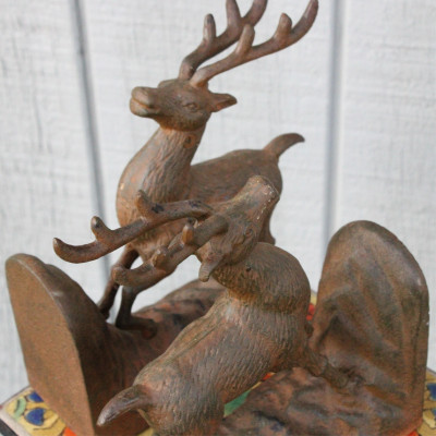 Decorative Metal Accessories: Stag Bookends, Etc.