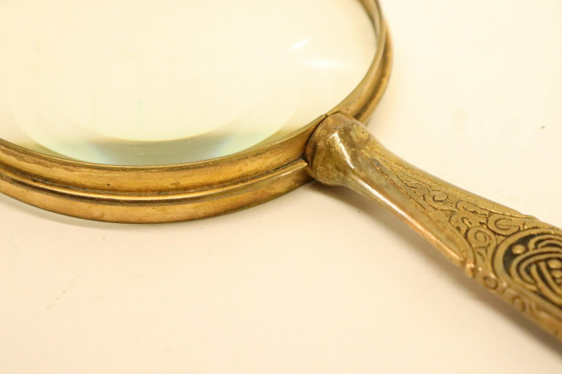 Tiffany Studios Gilt Bronze Magnifying Glass
