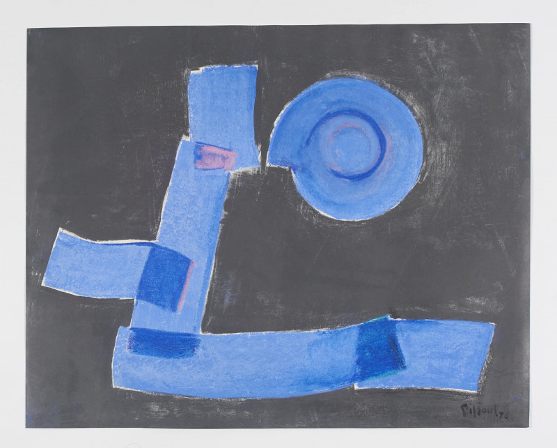 Benoît Gilsoul - Untitled (Blue on black)