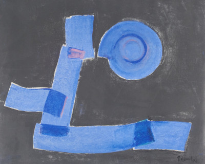 Benoît Gilsoul - Untitled (Blue on black)
