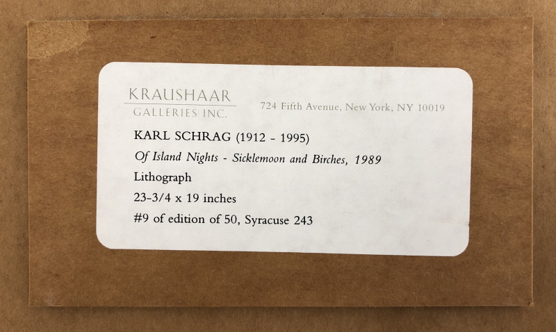 Karl Schrag - Of Island Nights - Sickle moon and Birches