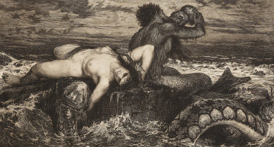 Image for Lot Józef Hecht - 'Idylle Sur Mer' after Arnold Böcklin