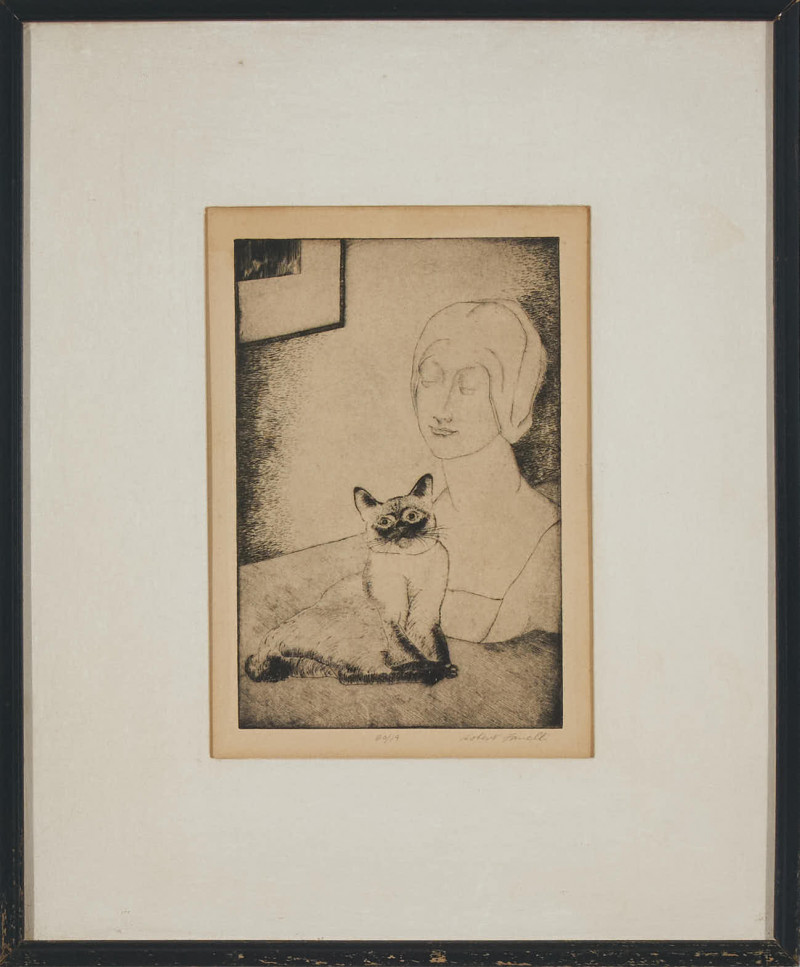 Robert Fanelli - Group, two (2) Siamese cats