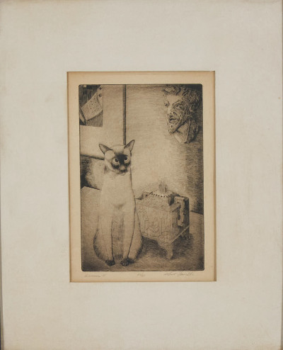Robert Fanelli - Group, two (2) Siamese cats