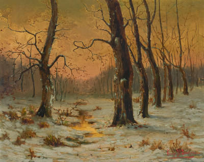 Image for Lot George W. Drew - Snowy Forest