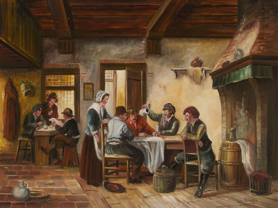 Image for Lot Johann Hendrik Haanstra - Dutch Tavern